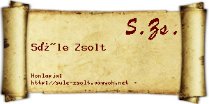 Süle Zsolt névjegykártya
