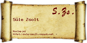 Süle Zsolt névjegykártya